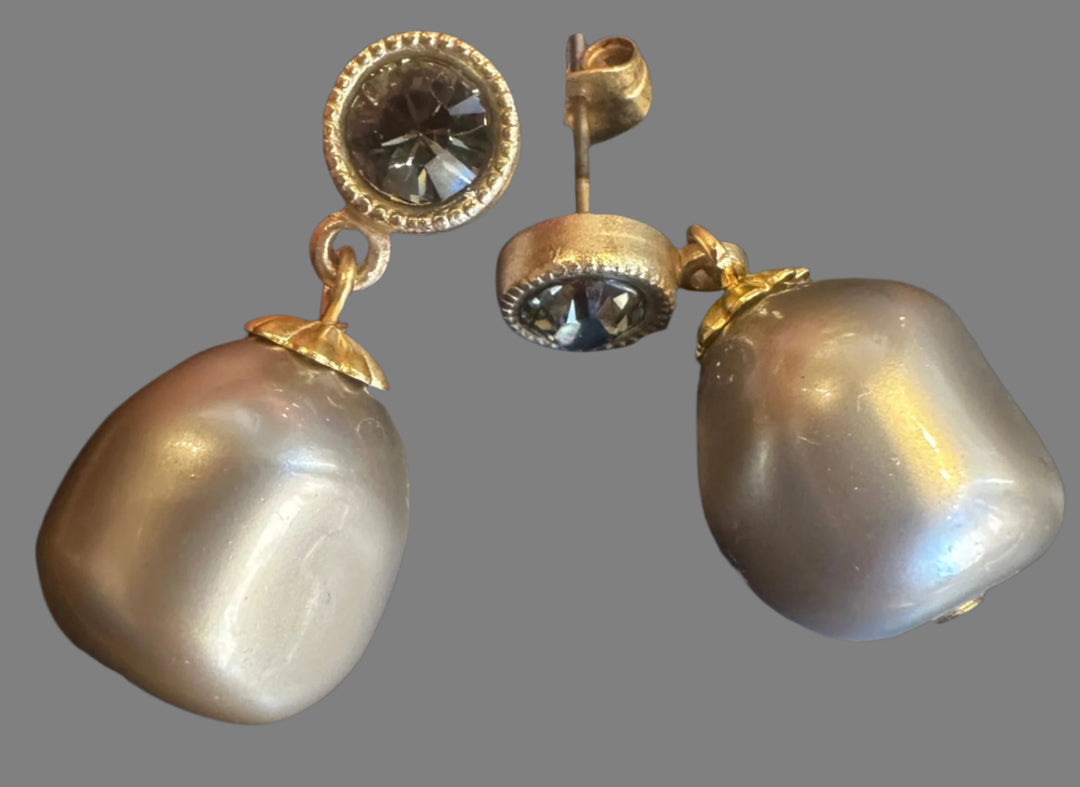 Large Pearl Drop Earrings