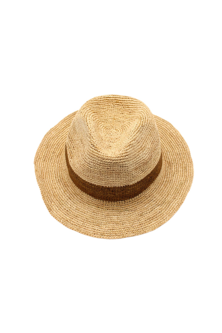 Crochet Fedora - Unisex Straw Hat