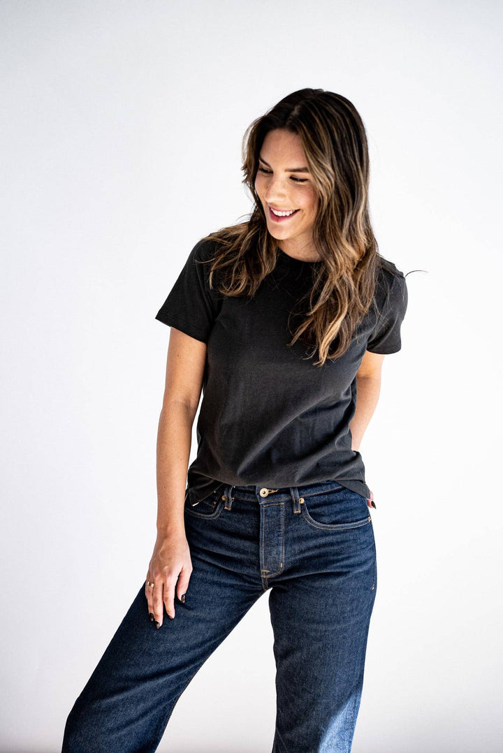 Women | Reyes Boxy Tee | 100%  Cotton - Basalt