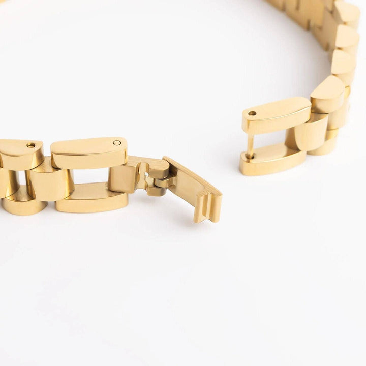 18K Gold Stainless Steel Watchband Chain Bracelet