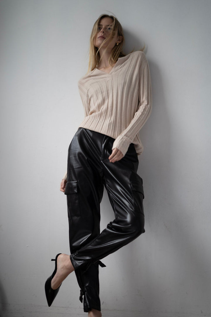 Leather Cargo Black