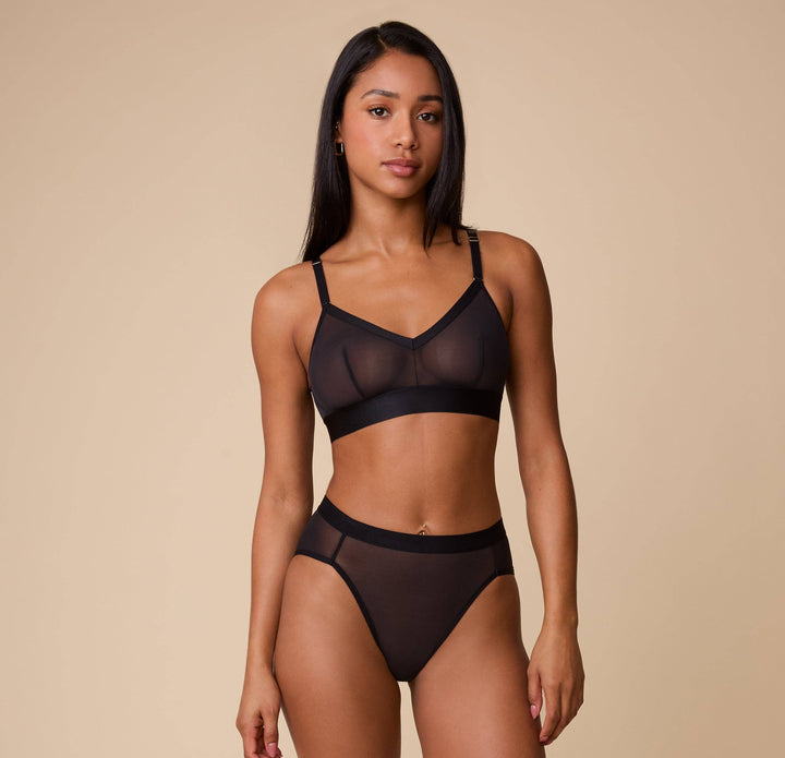 ComfortMesh™ Triangle Bra - Black