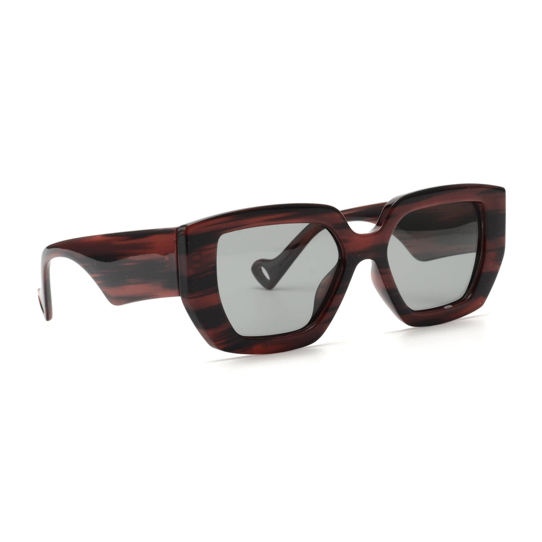NYLA | Polarized Sunglasses | Dark Cherry/Black Streaks