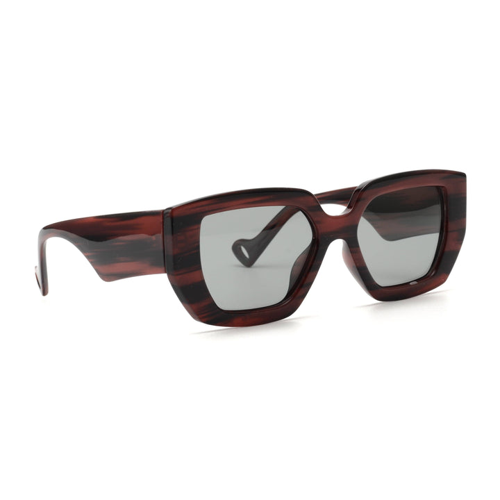 NYLA | Polarized Sunglasses | Dark Cherry/Black Streaks
