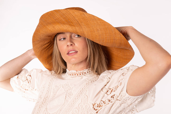 5" & 7" Wide Brim Sun Hat: Solid Color Packable Sunhats