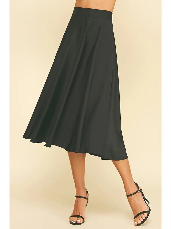 Silky Midi Skirt