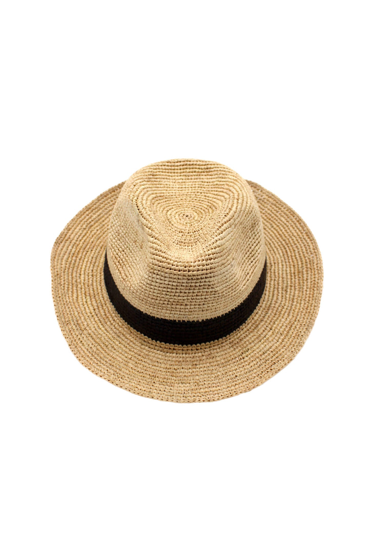 Crochet Fedora - Unisex Straw Hat