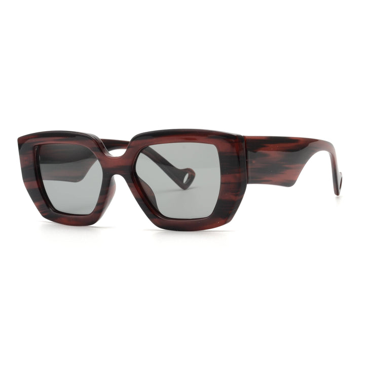 NYLA | Polarized Sunglasses | Dark Cherry/Black Streaks