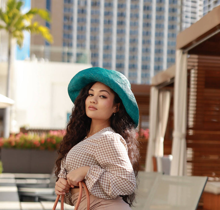 5" & 7" Wide Brim Sun Hat: Solid Color Packable Sunhats