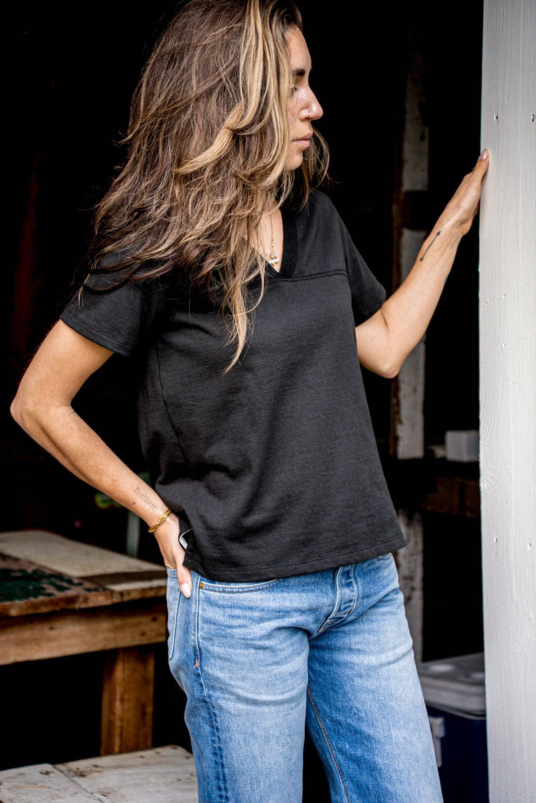 Women Stinson V Jersey | 12oz 100% Cotton - Basalt