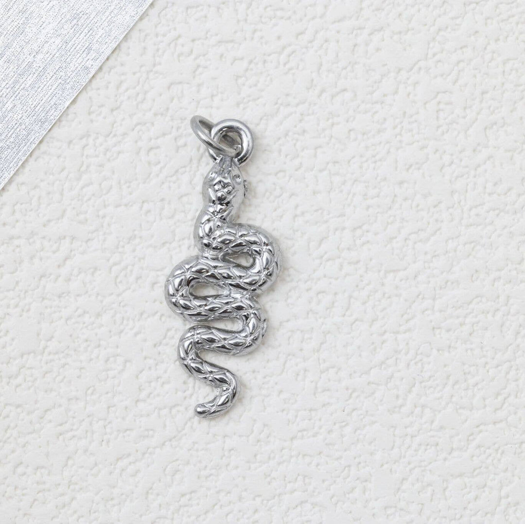 18K Gold PVD Stainless Steel Snake Charm