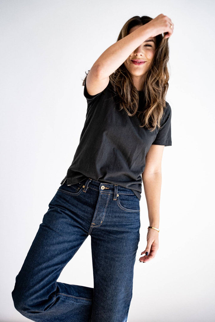 Women | Reyes Boxy Tee | 100%  Cotton - Basalt