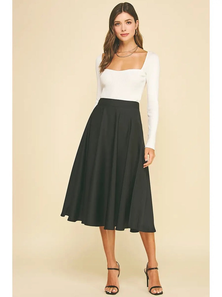 Silky Midi Skirt
