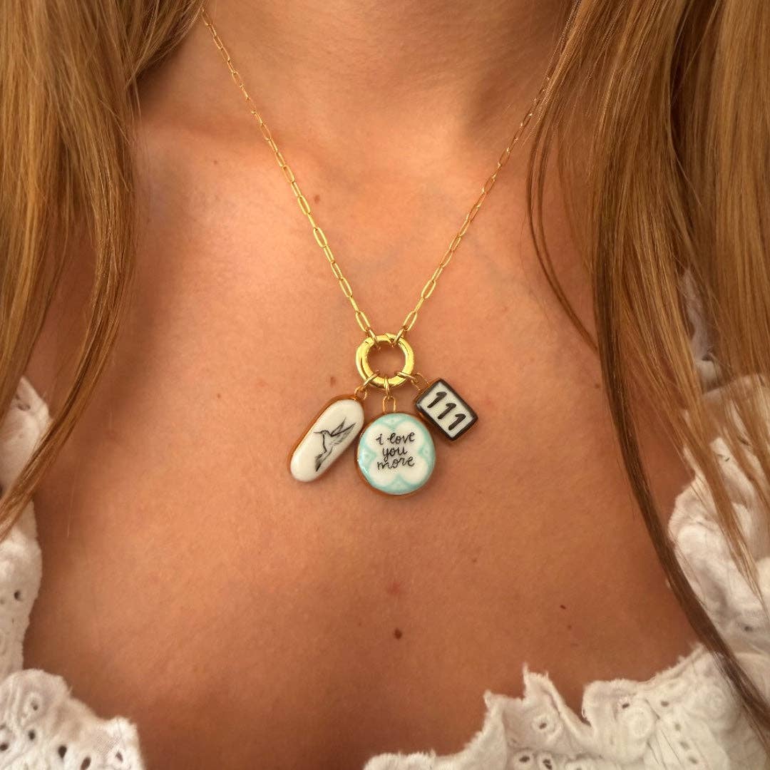 “I Love You More” Circle Charm