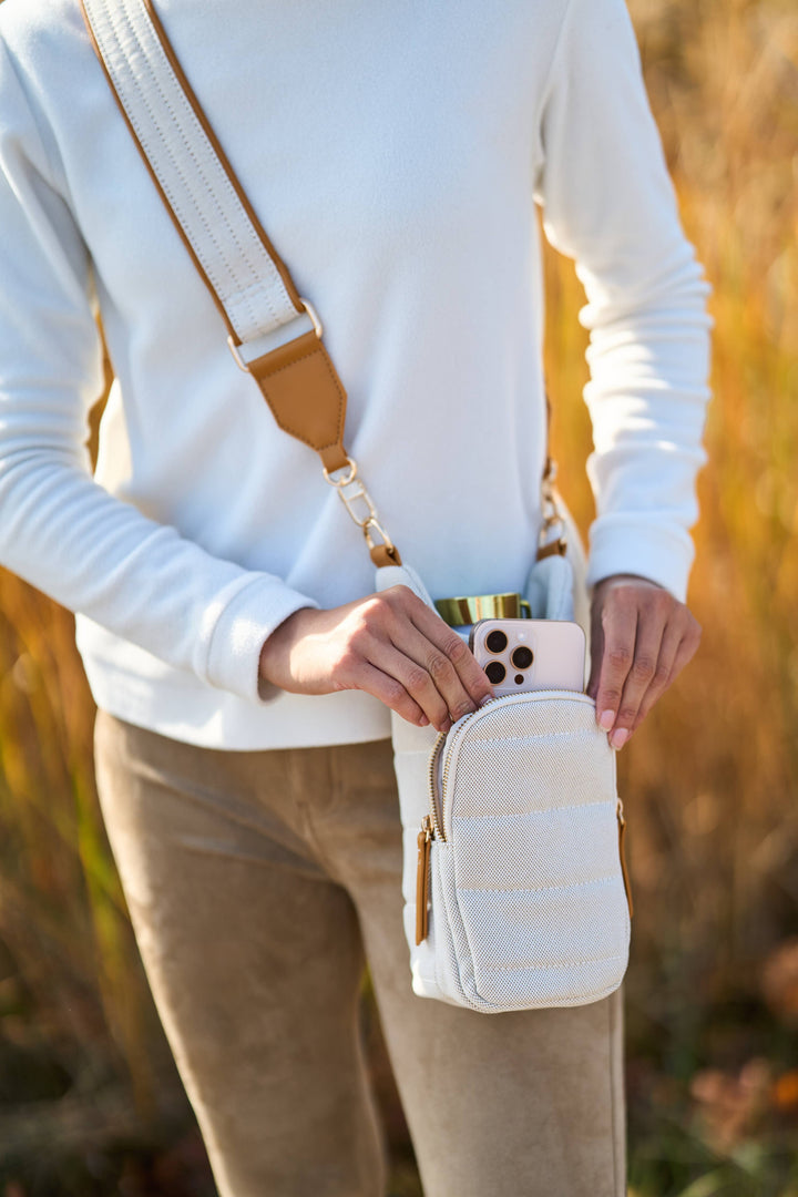 Oatmeal Canvas HydroBag® with Canvas and Vegan Leather Strap