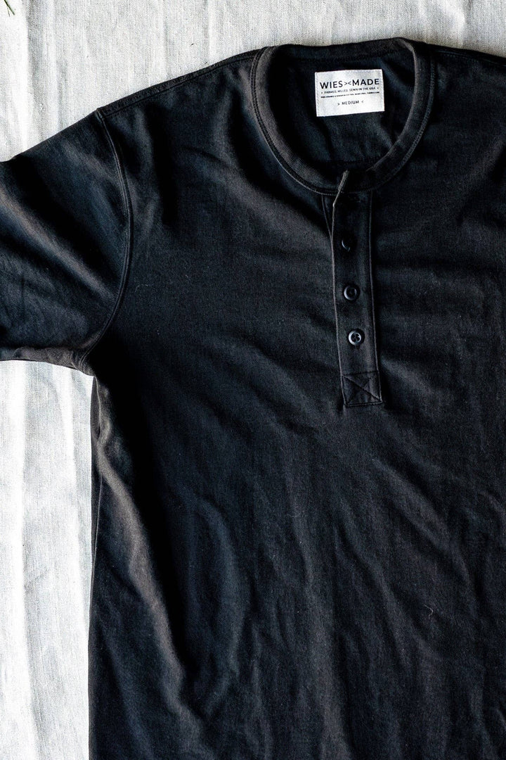 Men | Bolinas Henley | Heavyweight 8oz 100% Cotton - Basalt