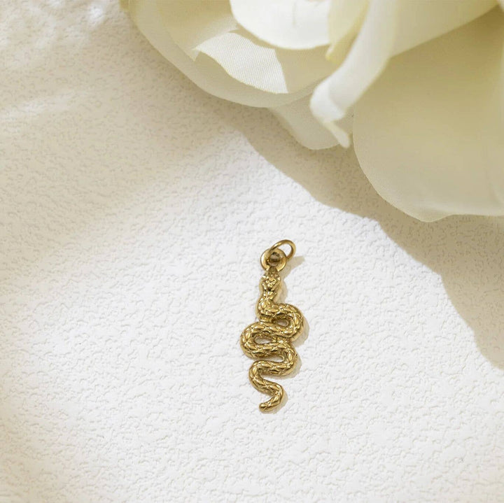 18K Gold PVD Stainless Steel Snake Charm