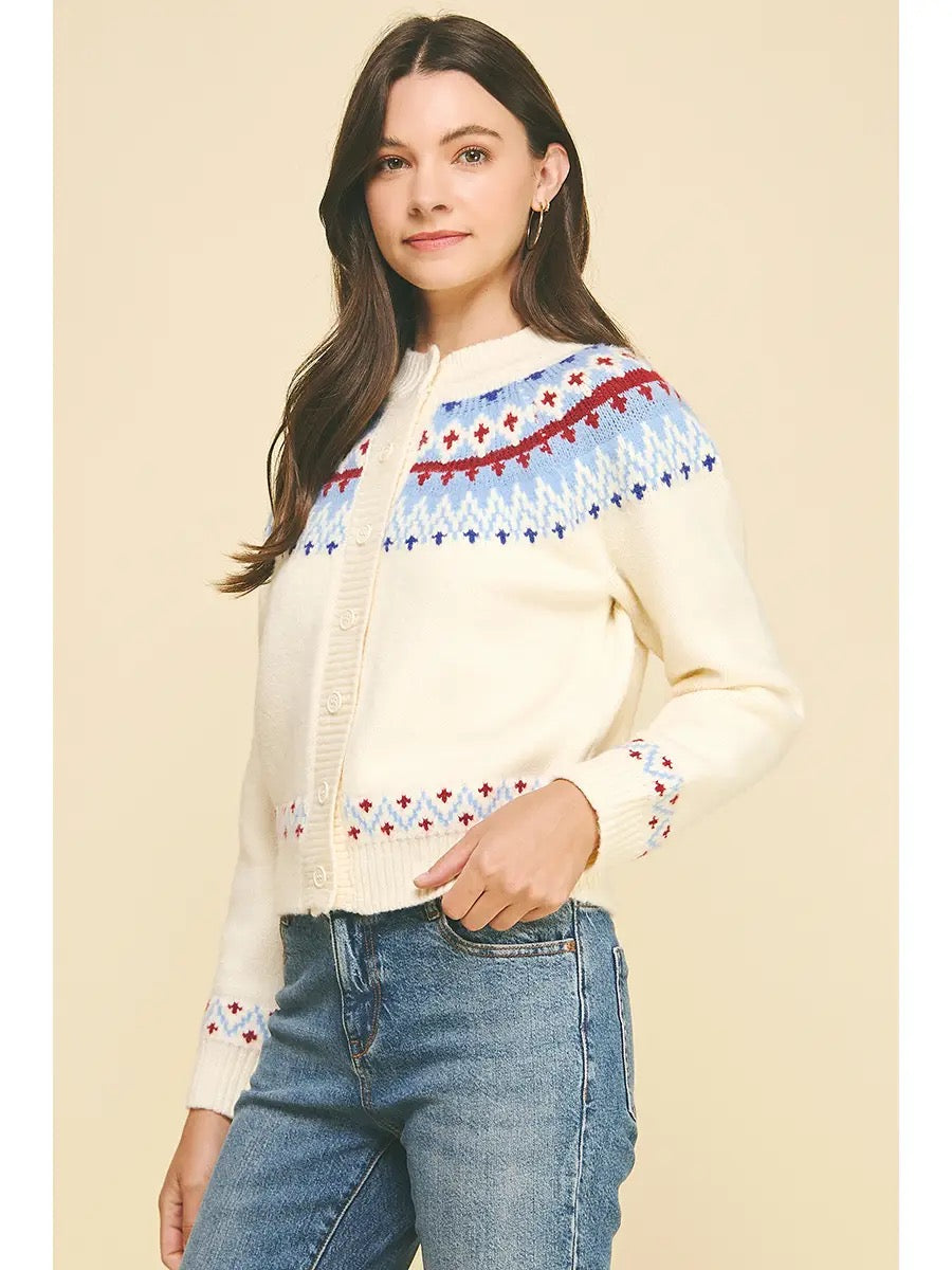 Nordic Patterned Cardigan
