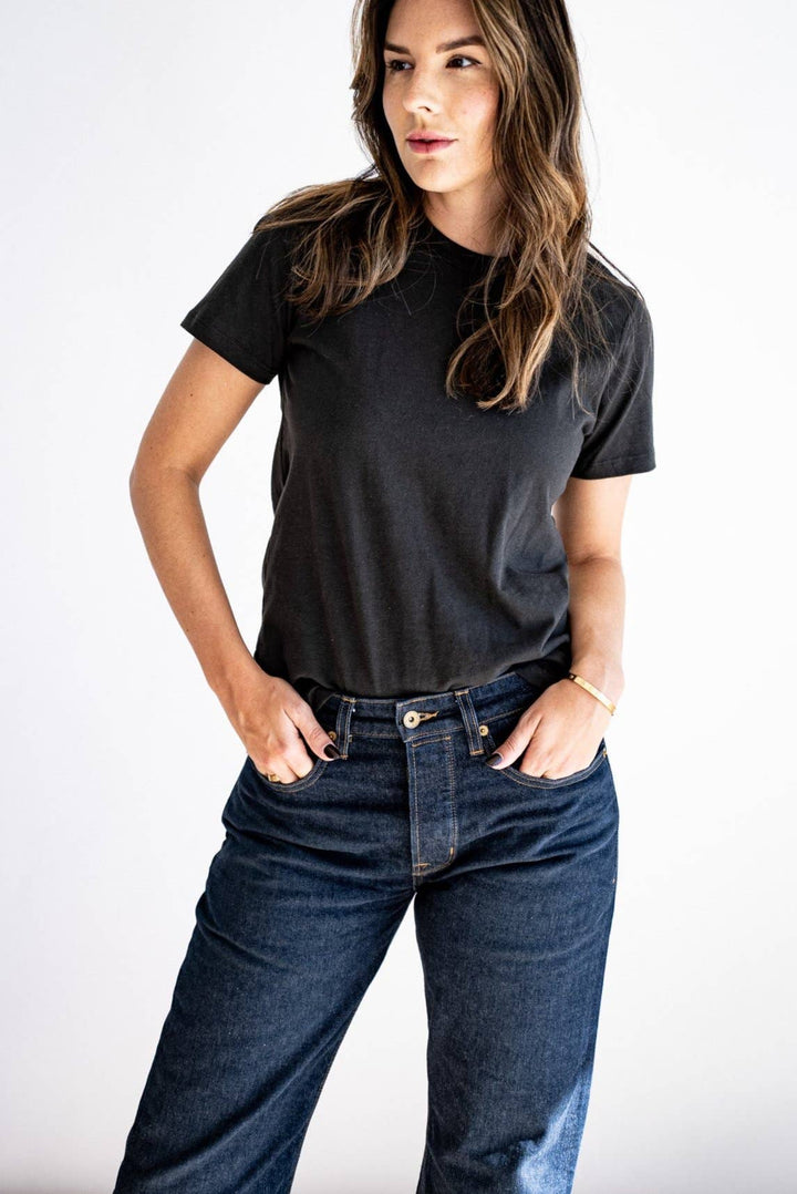 Women | Reyes Boxy Tee | 100%  Cotton - Basalt