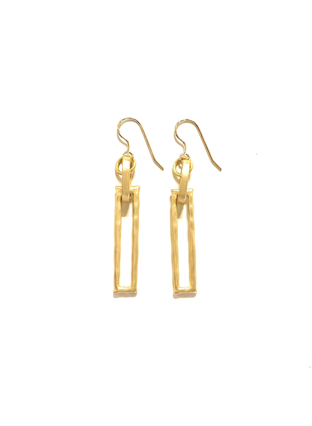 Fall-E - earrings with hammered paperclip links