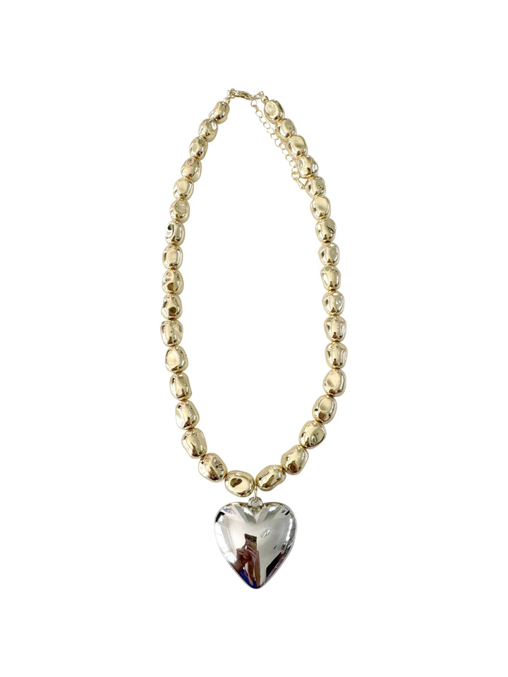 Bebe Heart Charm Necklace