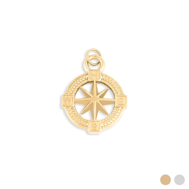 18K Gold PVD Stainless Steel Nautical Compass