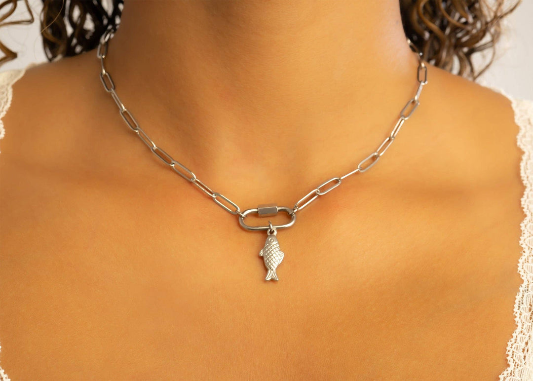 18K Gold PVD Stainless Steel Fish Charm