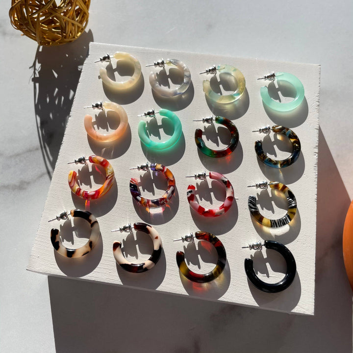 Small Acetate Hoops