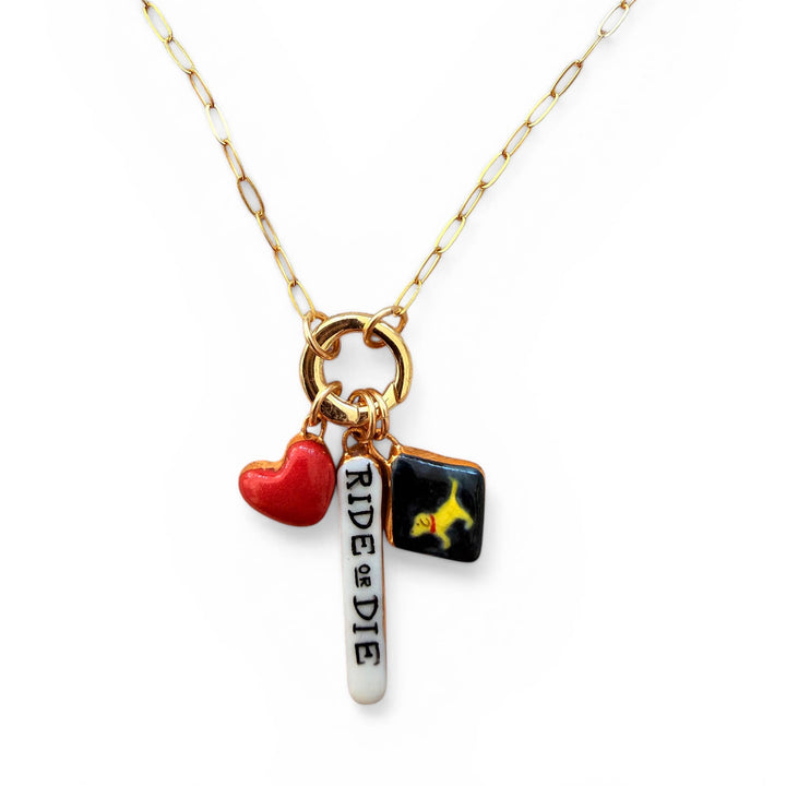 Paperclip Chain with Charm Holder