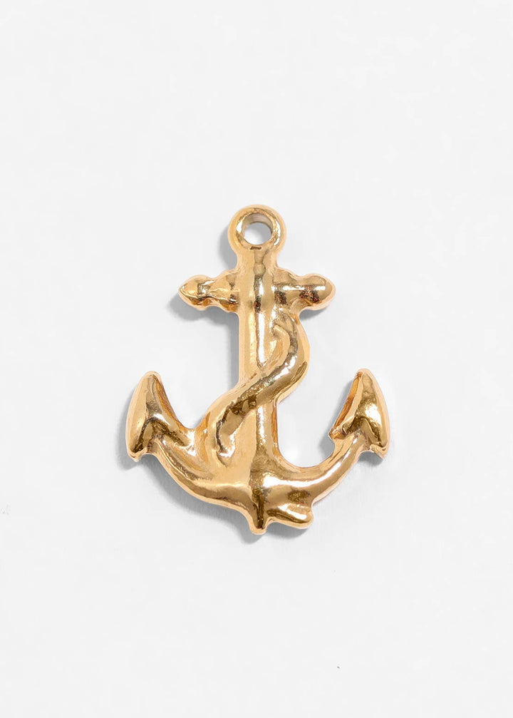 18K Gold PVD Stainless Steel Anchor Charm