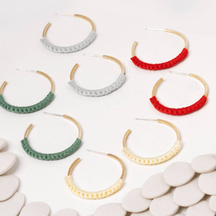 Mini Macramé Hoops