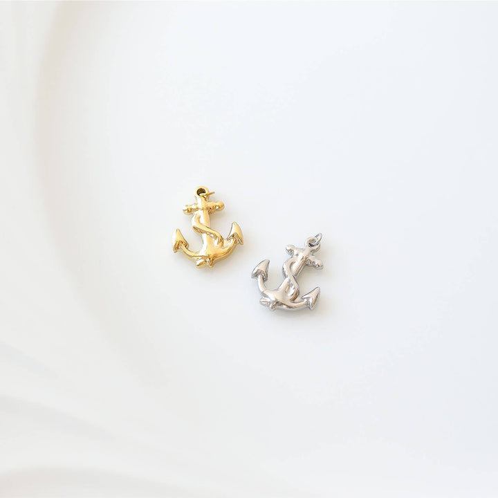 18K Gold PVD Stainless Steel Anchor Charm