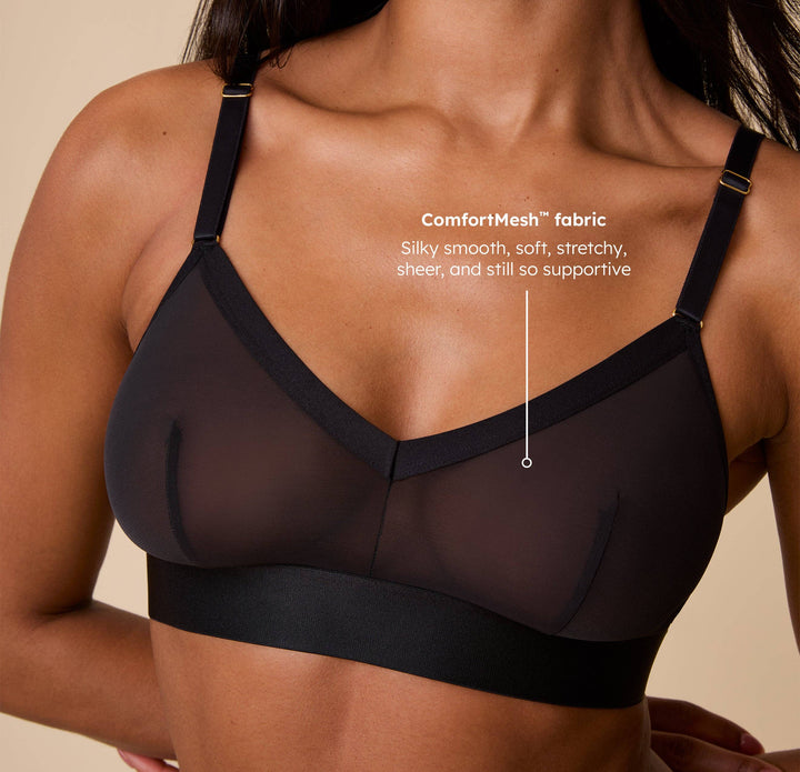 ComfortMesh™ Triangle Bra - Black