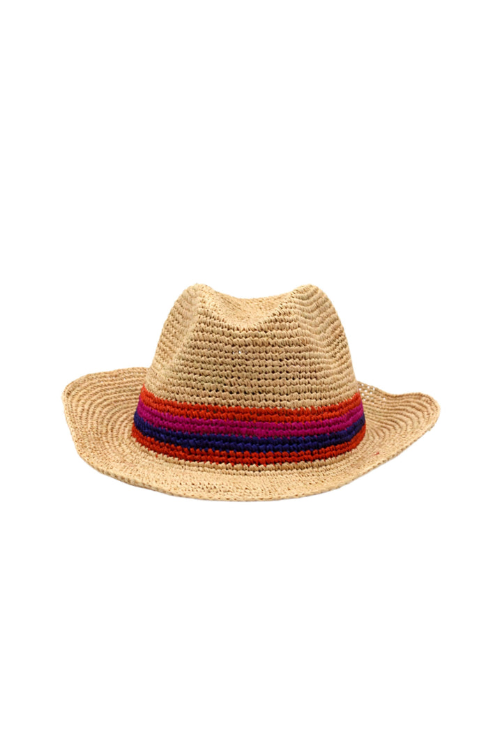 Crochet Fedora - Unisex Straw Hat