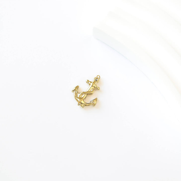 18K Gold PVD Stainless Steel Anchor Charm