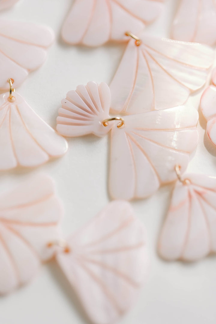 Pink Mermaid Shell Drop Earrings