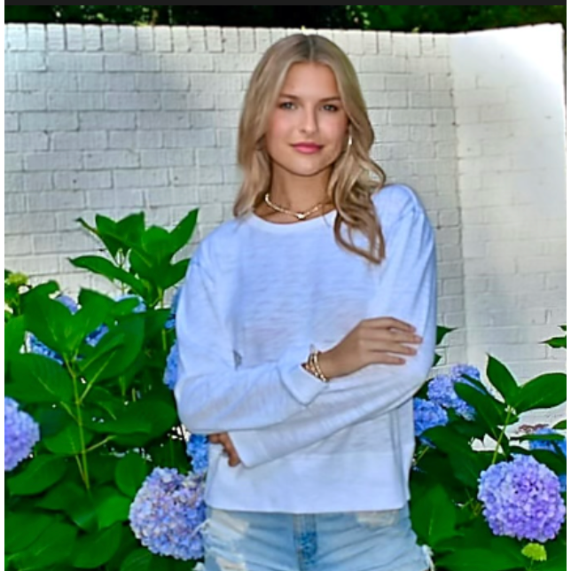 Riviera Slub Tee  Blue Stitch