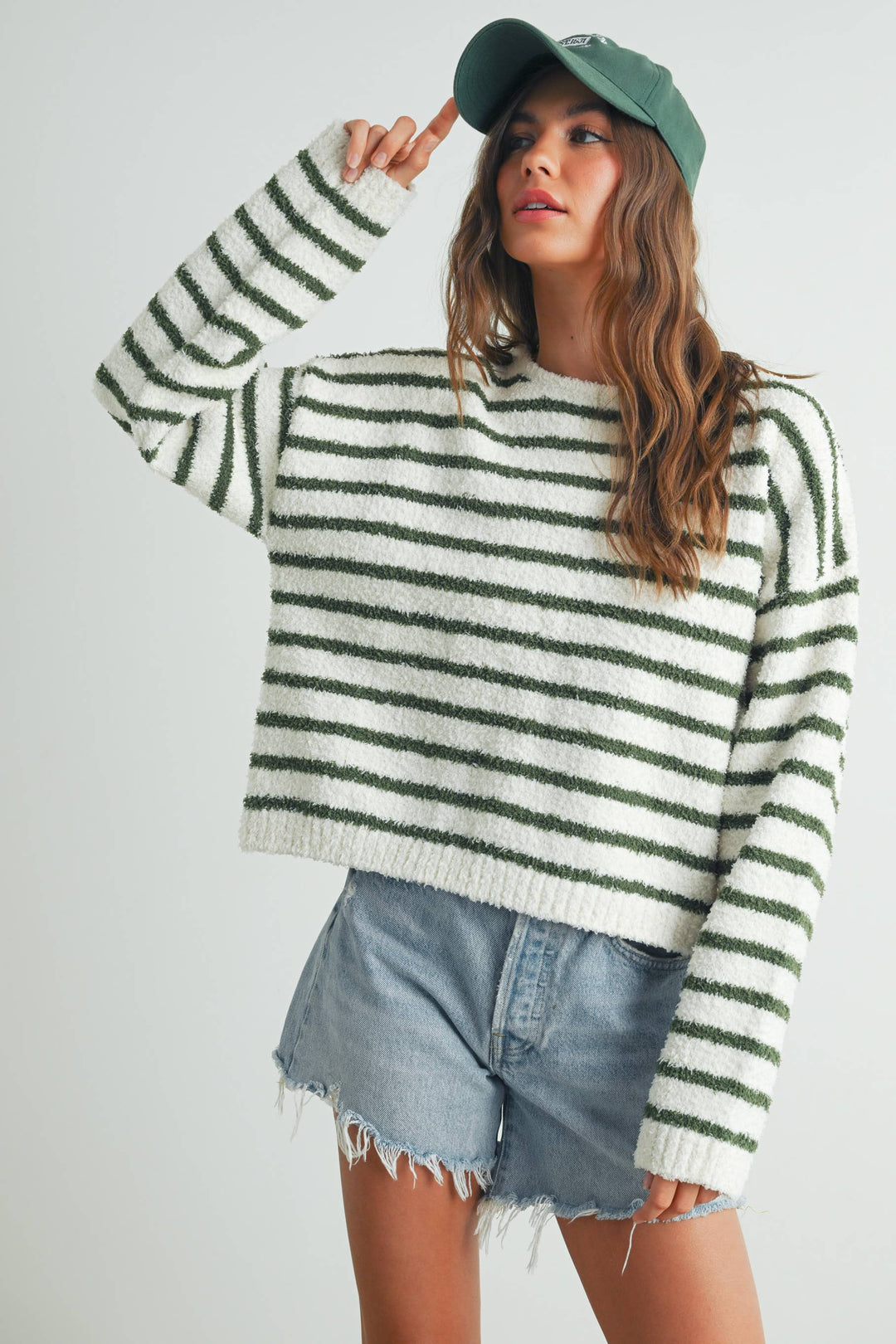 Basic Striped Knit Sweater - BMW7451