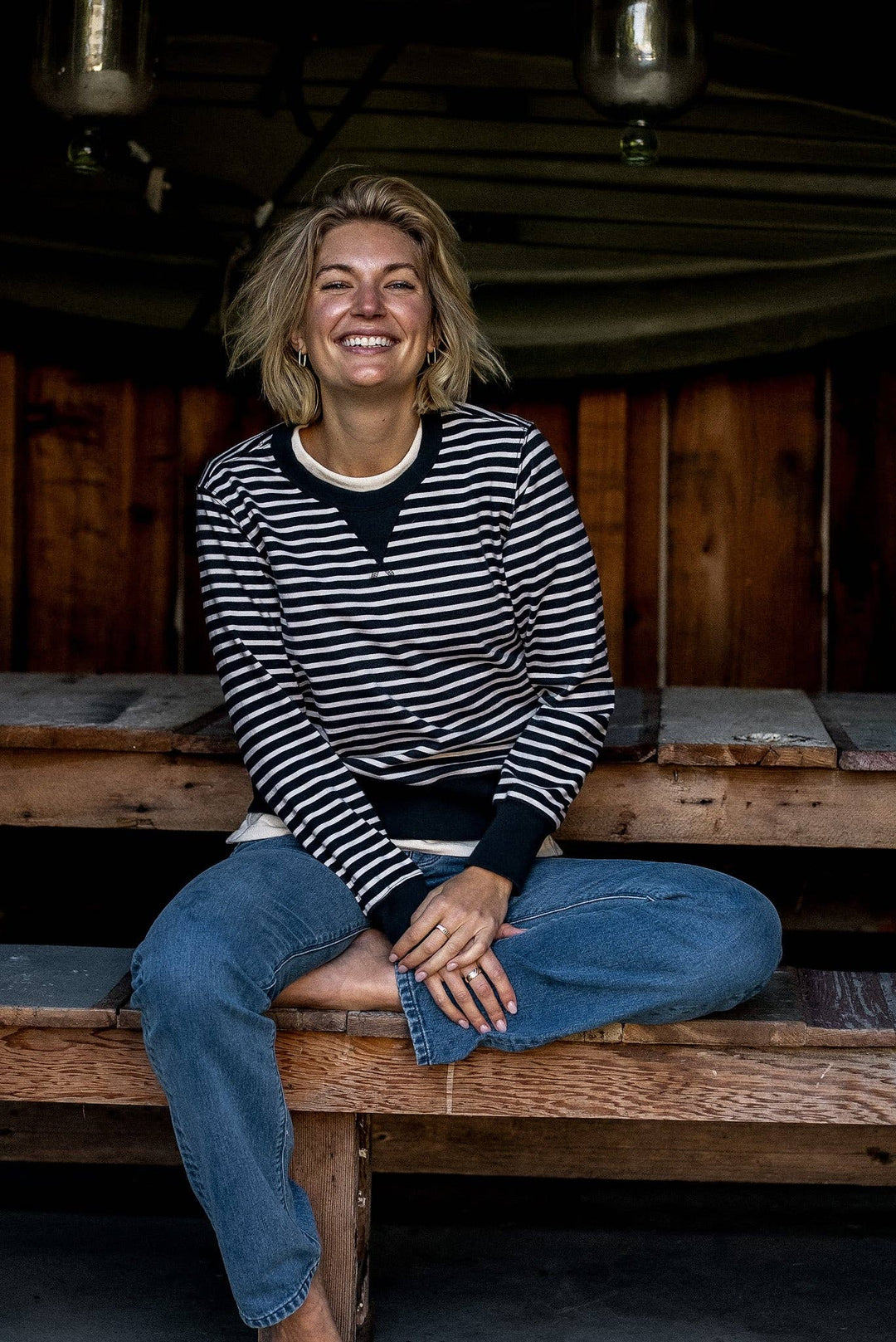 Women | Stinson Pullover | 12oz Rugby Jersey 100% cotton - Stripe