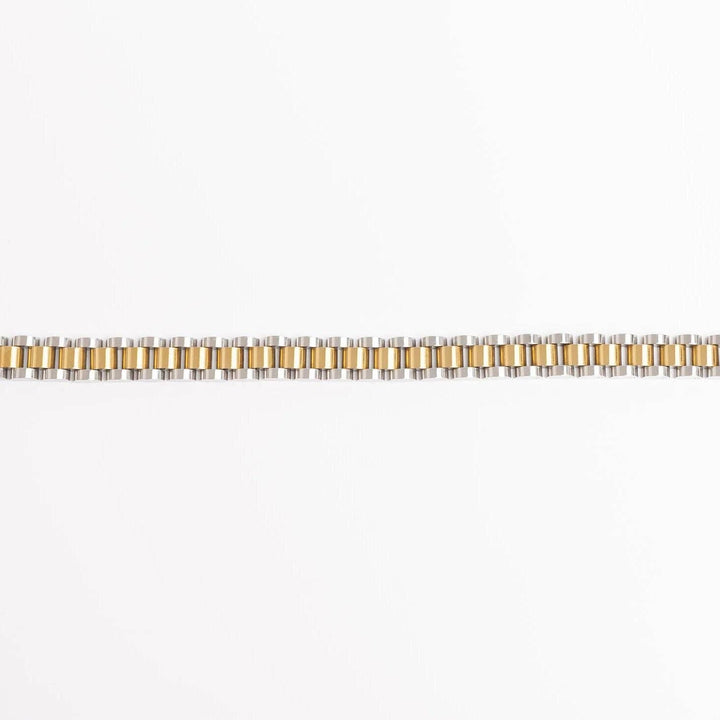 18K Gold Stainless Steel  Mixted Metal Watch Band Bracelet