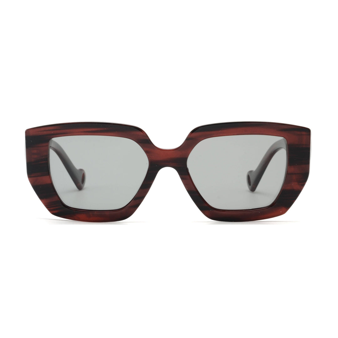 NYLA | Polarized Sunglasses | Dark Cherry/Black Streaks