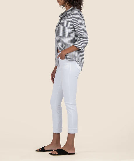 Amy Crop Straight Leg Fray Jeans