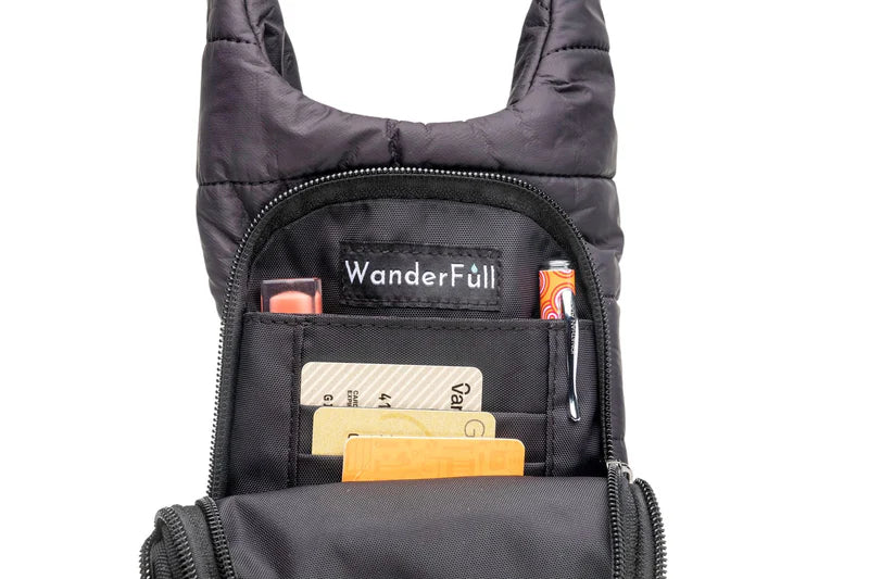 Black Matte HydroBag with Silver Strap