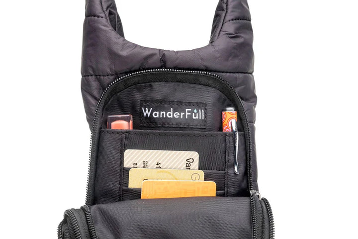 Black Matte HydroBag with Silver Strap