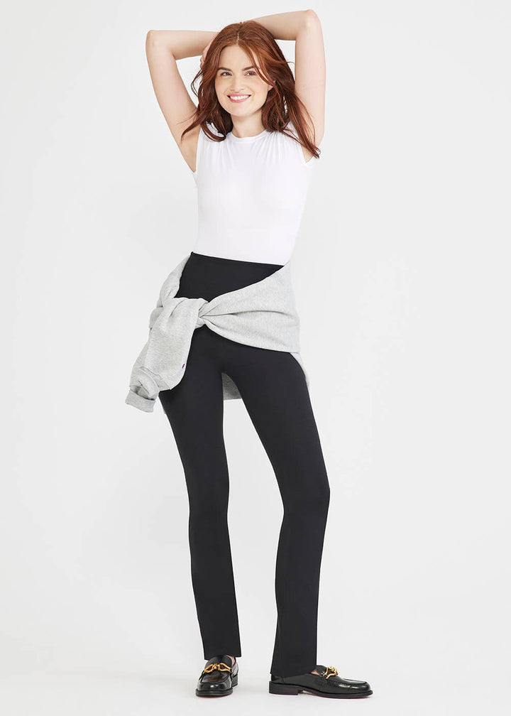 Black bootcut slimming pants 