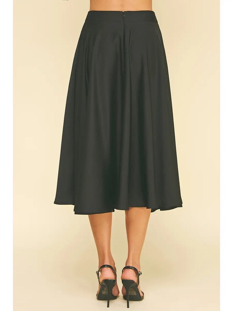 Silky Midi Skirt