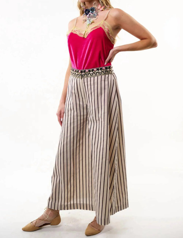 Derby Stripe Pants Cream
