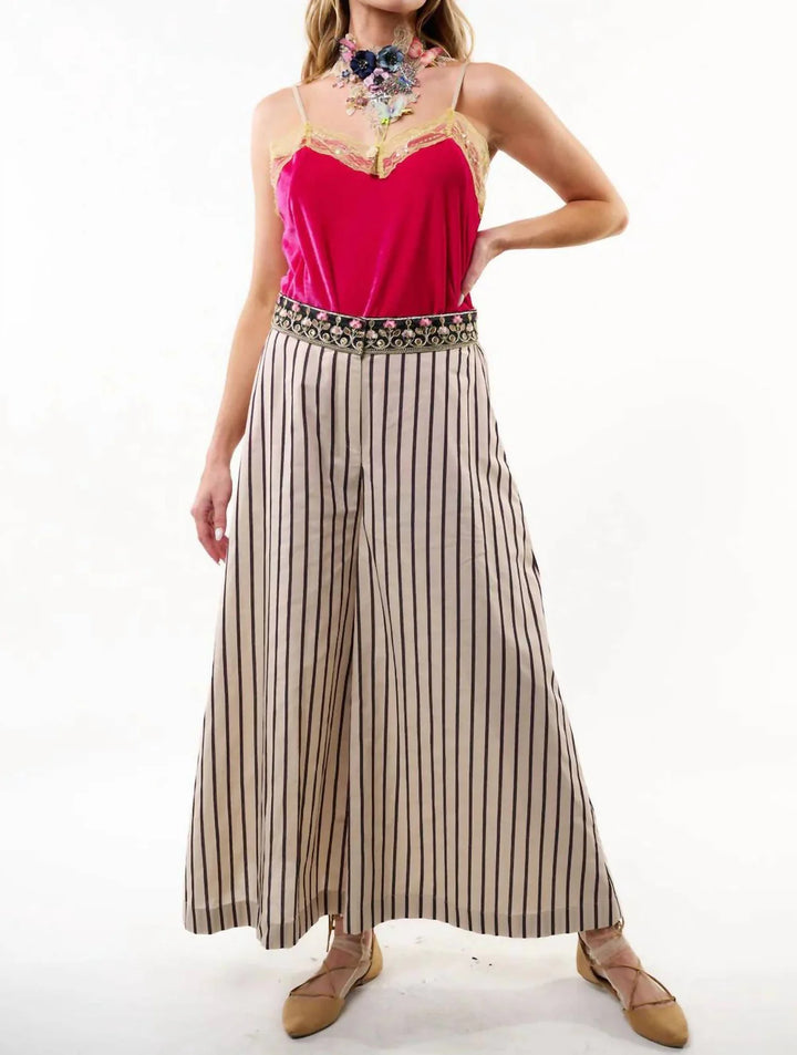 Derby Stripe Pants Cream