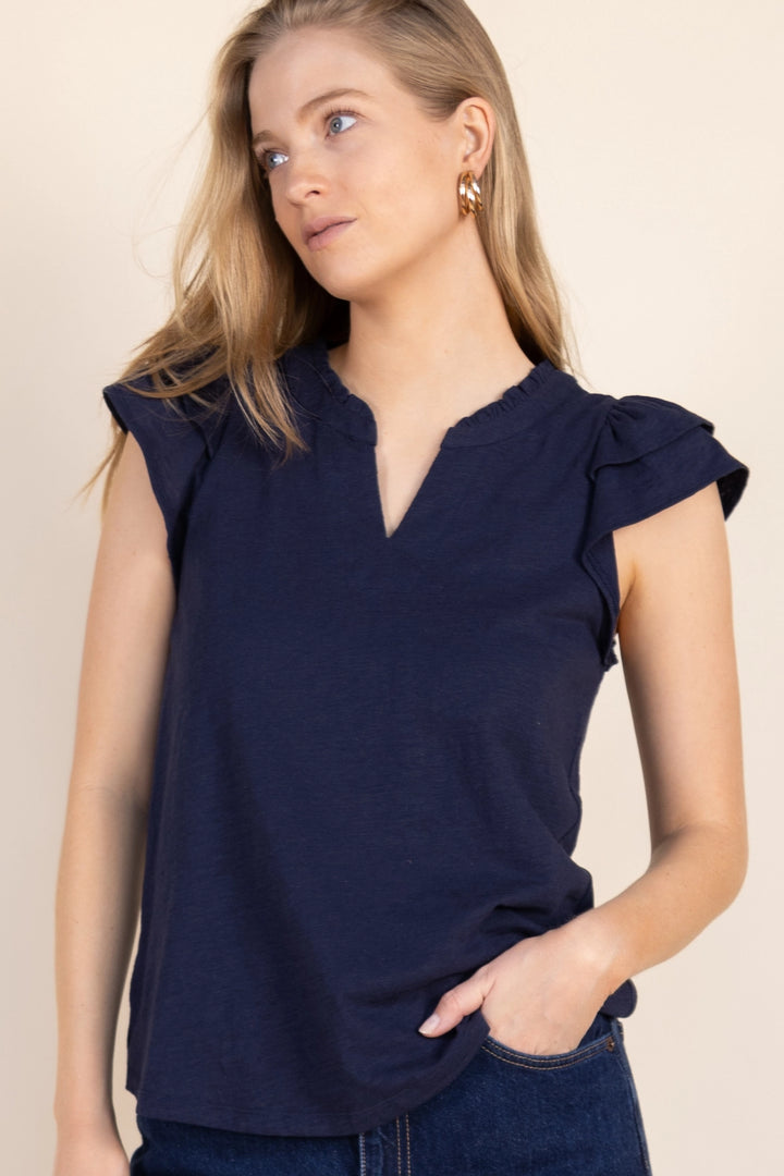 Flutter Sleeve Top