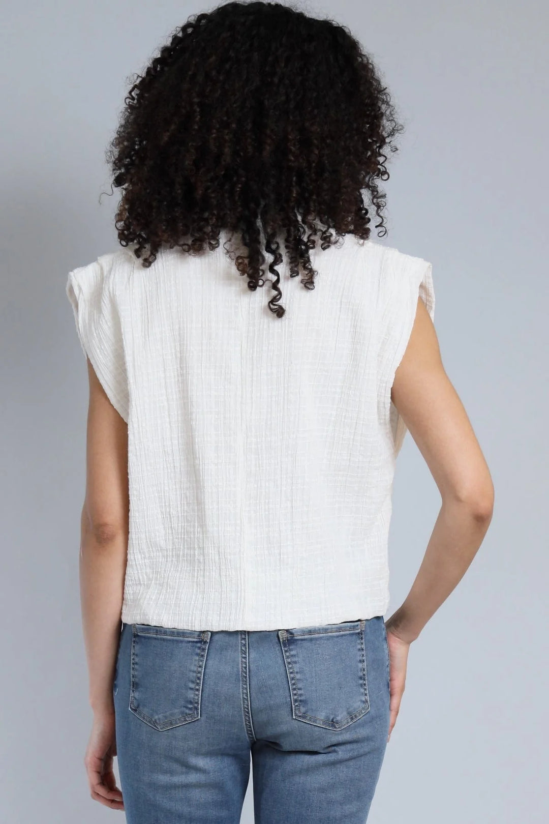 Pleated Shoulder Top